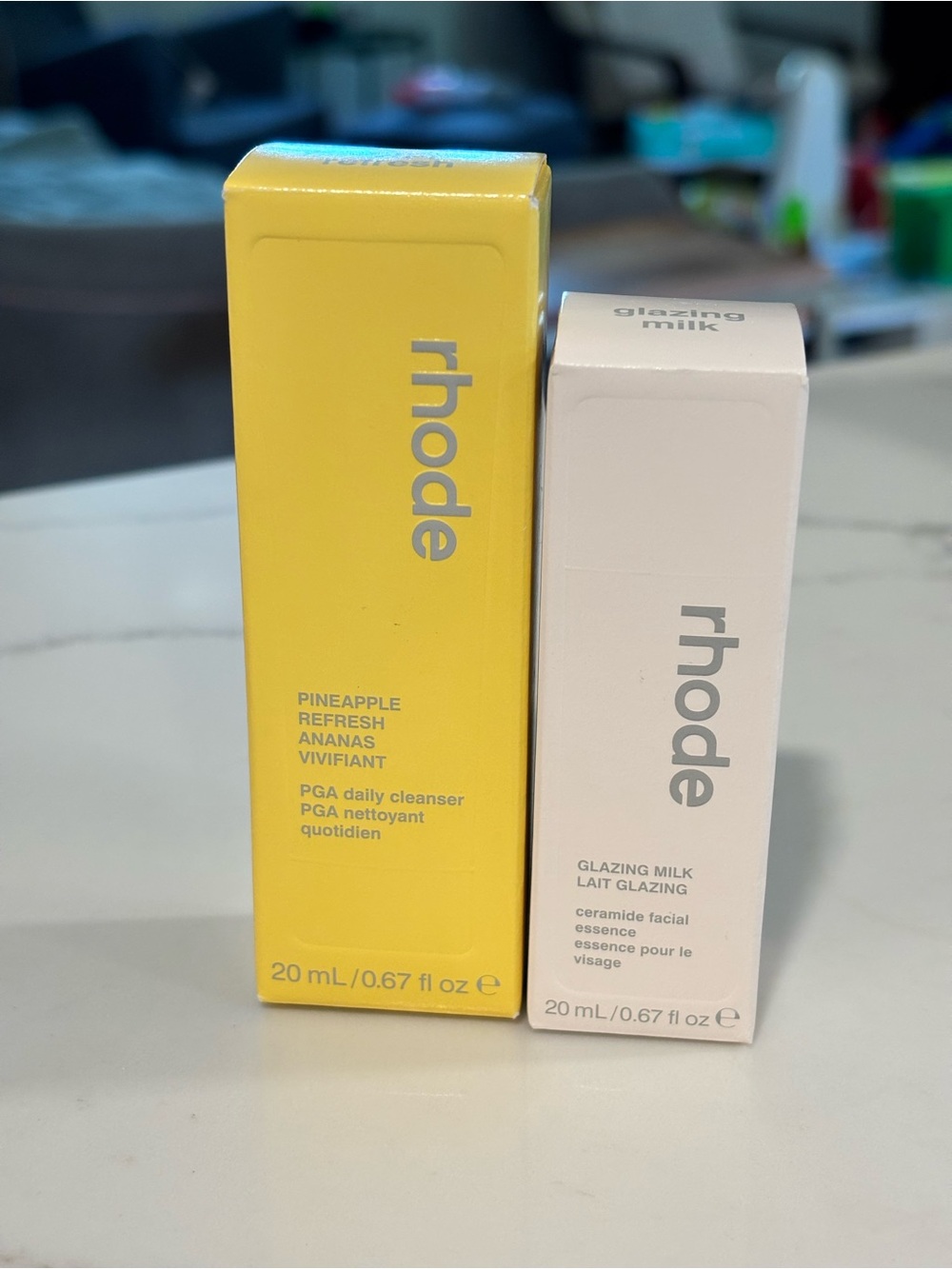 RHODE Skincare Duo — pineapple refresh Cleanser + Glazing Milk